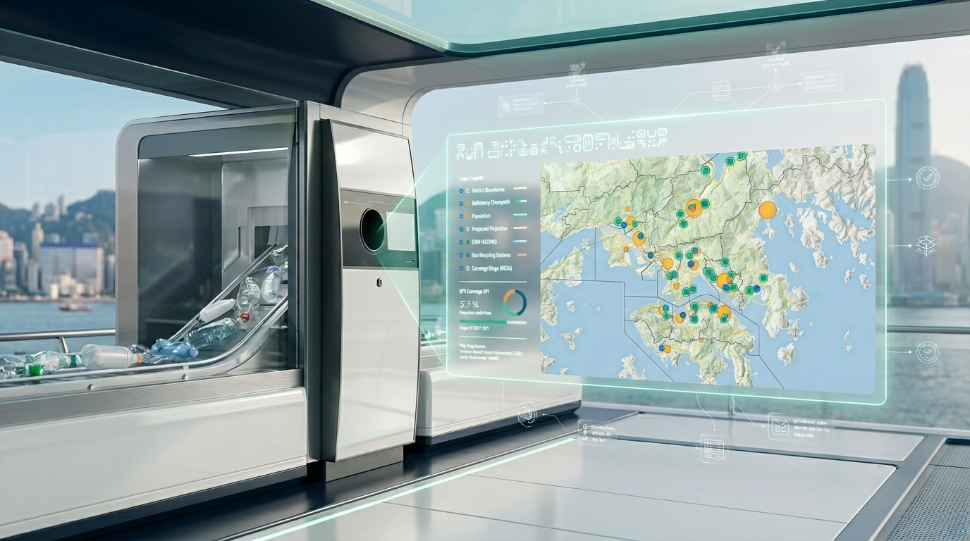 ESGLedger — Smart recycling with blockchain-verified Hong Kong coverage map